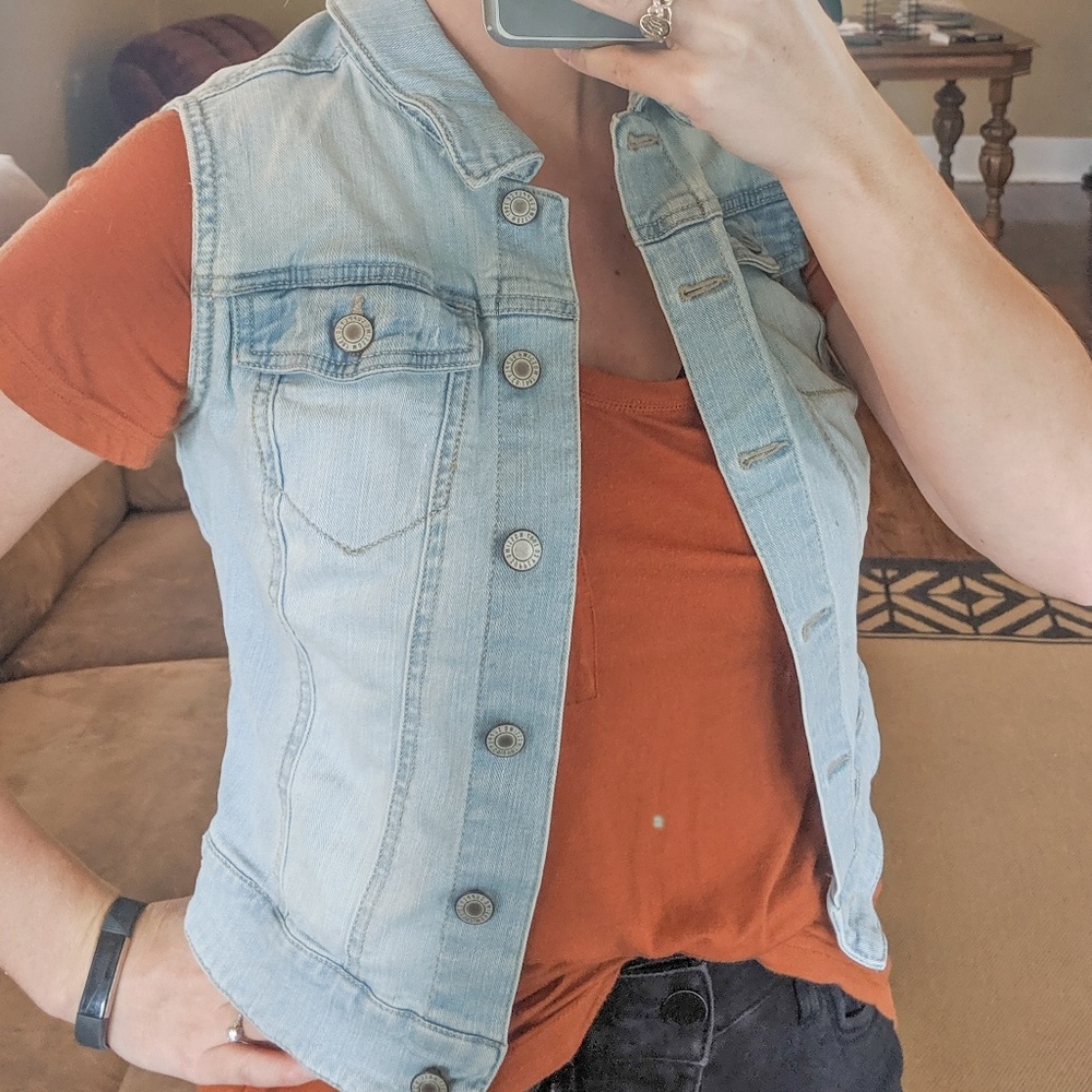 Women's denim vest